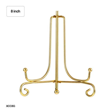 Xcc8G Easel & Frame Holder for frames Display Stand Iron Gold 8 Inch