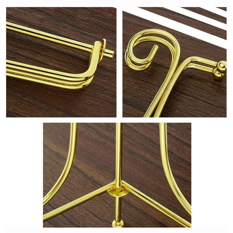 Xcc8G Easel & Frame Holder for frames Display Stand Iron Gold 8 Inch