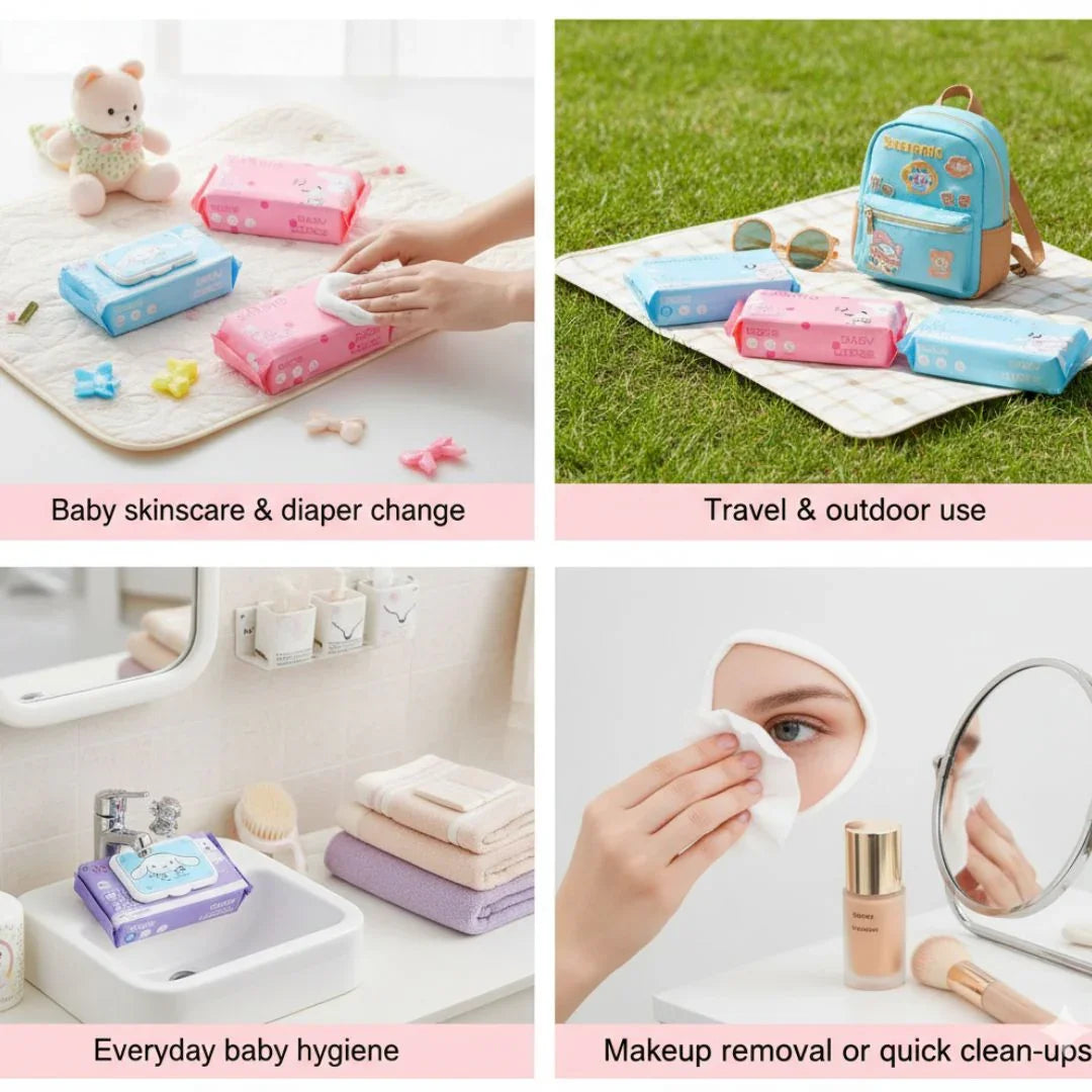 Cute Baby Soft Wipes – 1 Pack (8 Wipes per Pack)