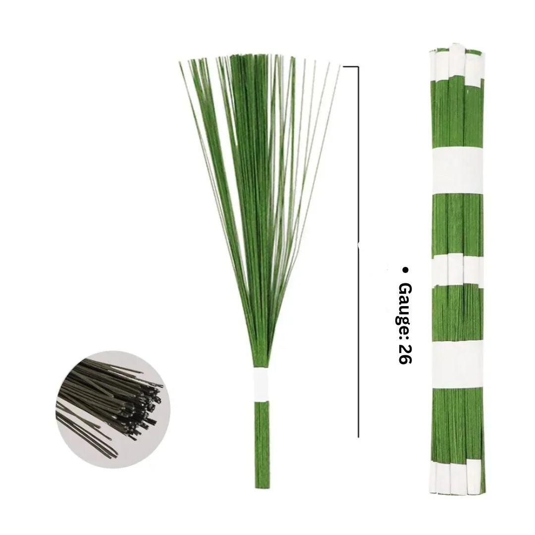 Ravrai Craft - Mumbai Branch Craft Accessories Wire 12Inch 26Gauge 100 Dark Green