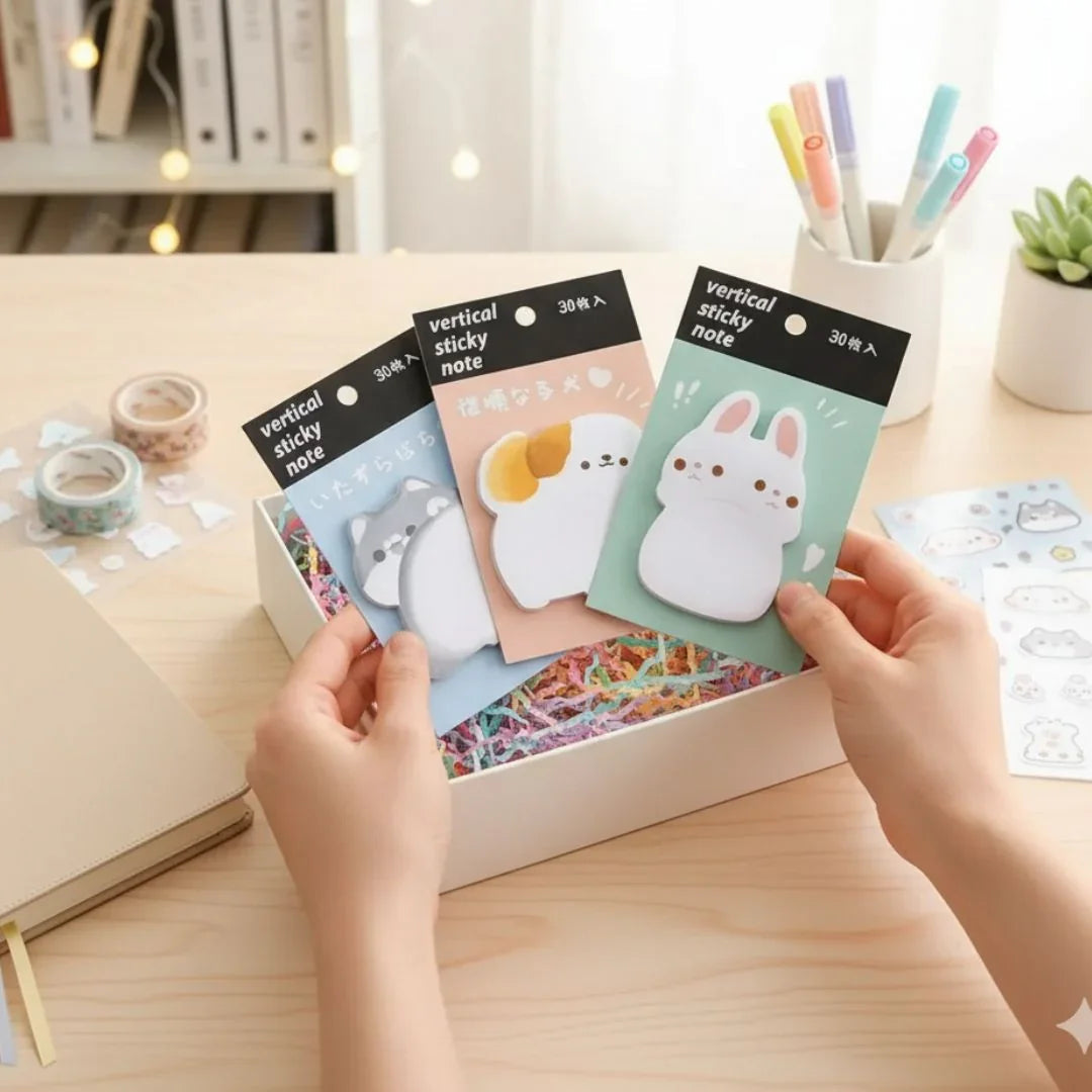 Mini Cute Animal Sticky Notes | 30 Sheets 3x3
