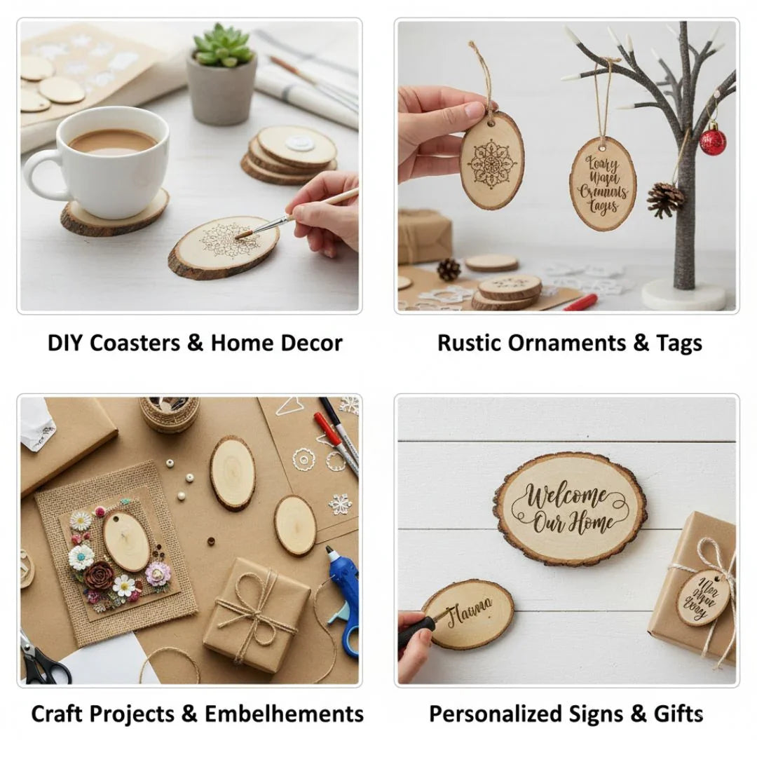 Ovel Wood Plate Medium 6pcs Pkd WPHL-023