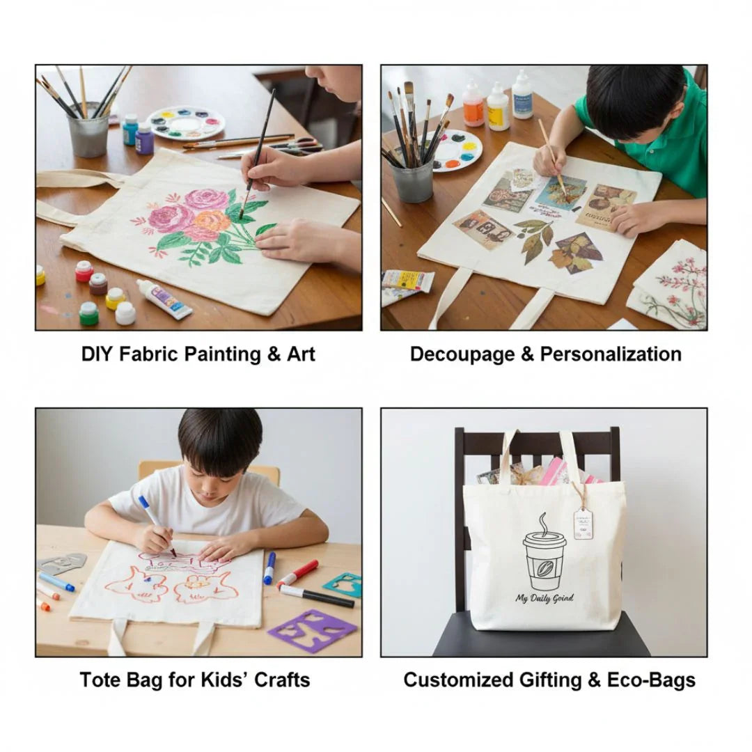 Cloth Tote Bag Penting/Decoupage 13X16Inch Cbpd13X16