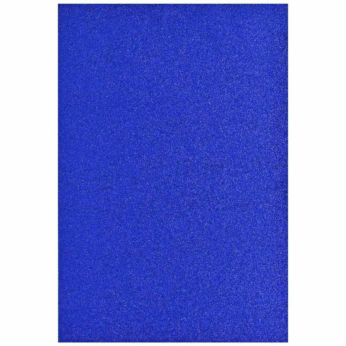 jags-mumbai Glitter Paper & Foam Sheet A4 Glitter Foam Sheet With Sticker N Blue
