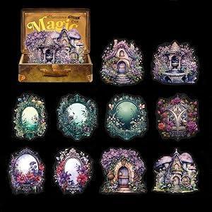 Smmh003 Retro Mysterious Magic Box Sticker 20Pc