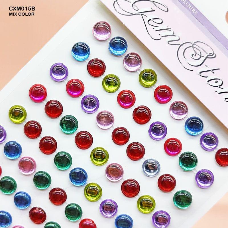 MG Traders 1 Stickers Cxm015B Gem Stones Round Sticker