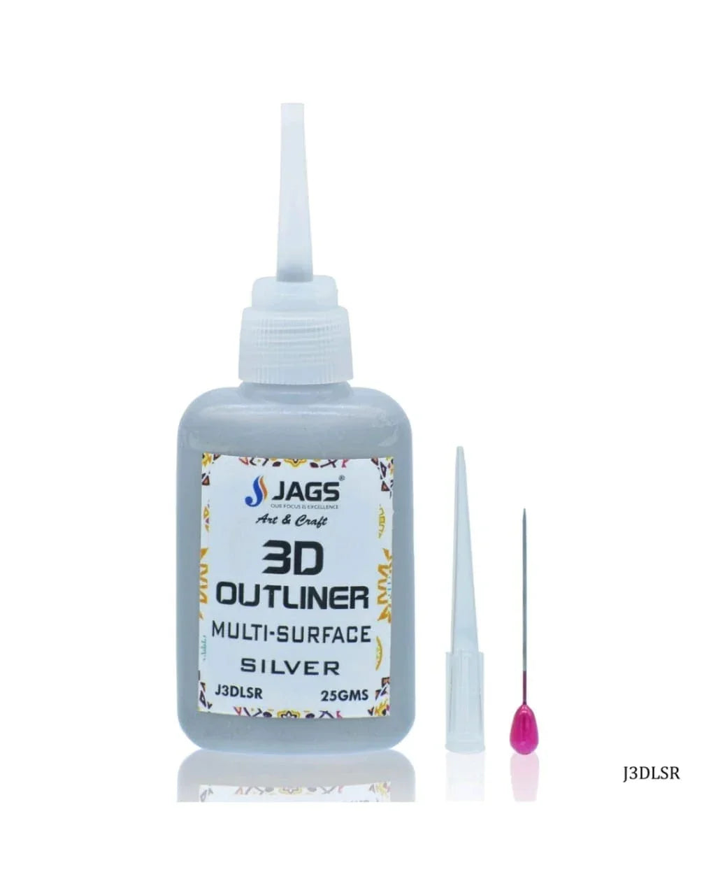 Jags Colors & So much! PAL WHITE Lippan art Vibrant and Versatile 3D Outliner for Creative Art - Water-Based and Easy to Use