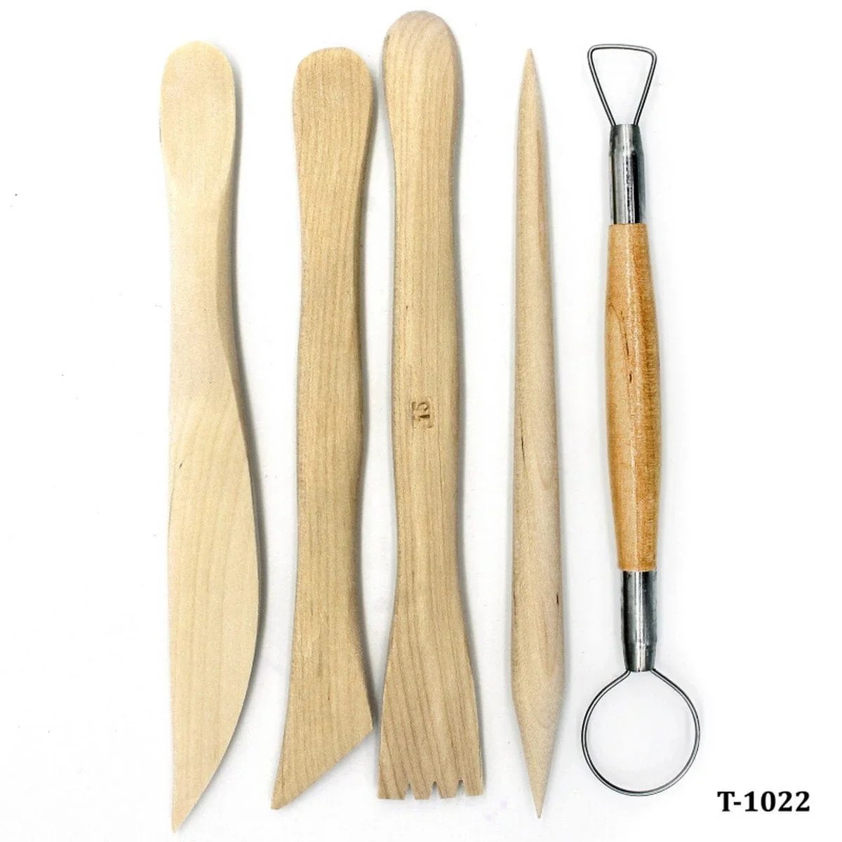 jags-mumbai 1 Clay Tools Craft Art Tools Set High QualityWooden 5pcs T-1022