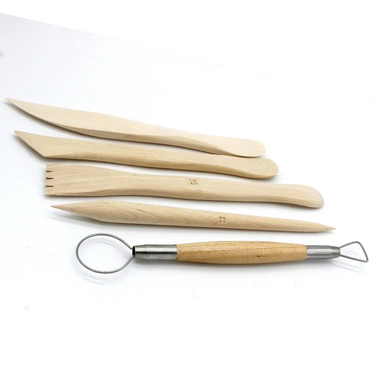 jags-mumbai 1 Clay Tools Craft Art Tools Set High QualityWooden 5pcs T-1022