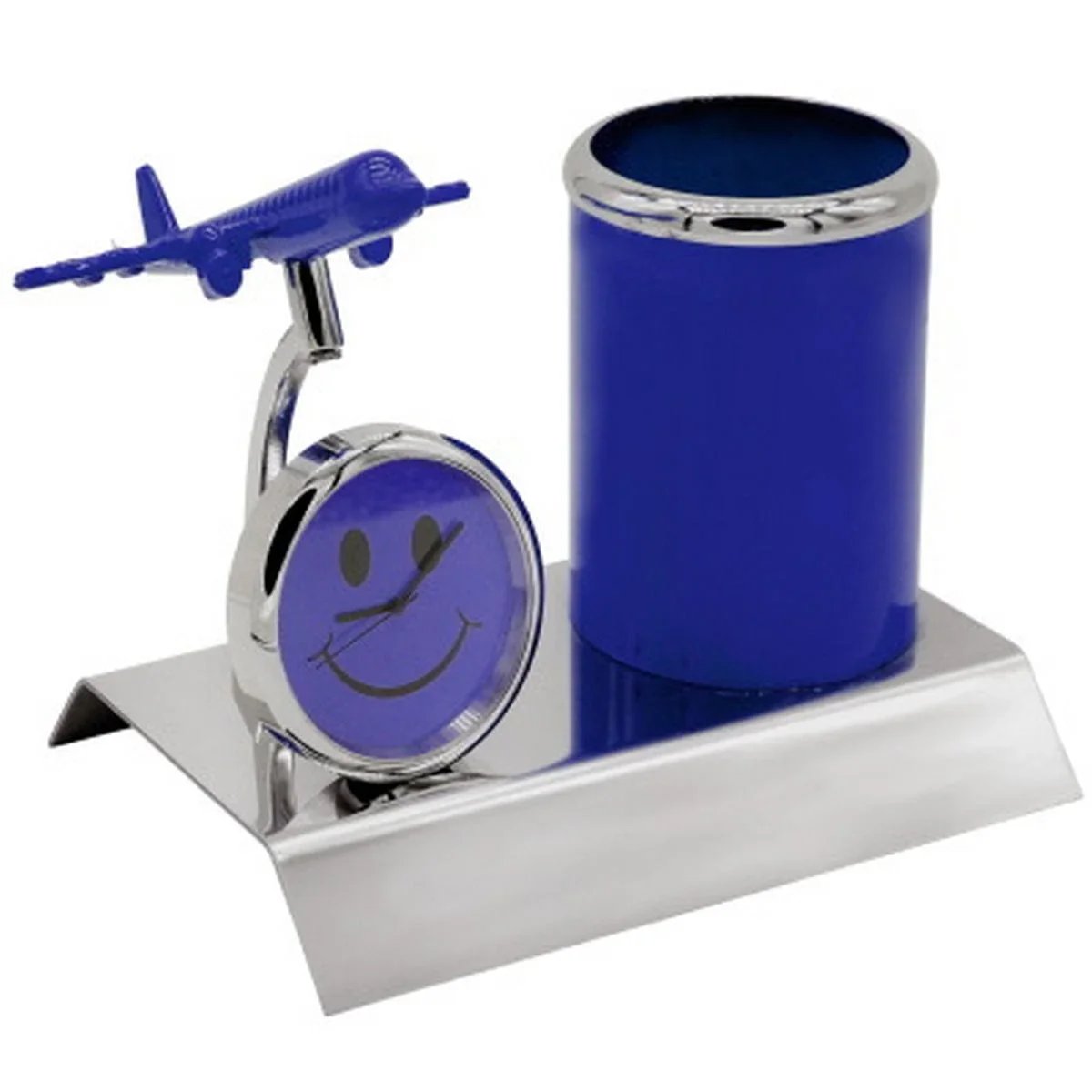 jags-mumbai 1 Pen Stand Pen Stand With Watch With Air Craft Blue TT525BE