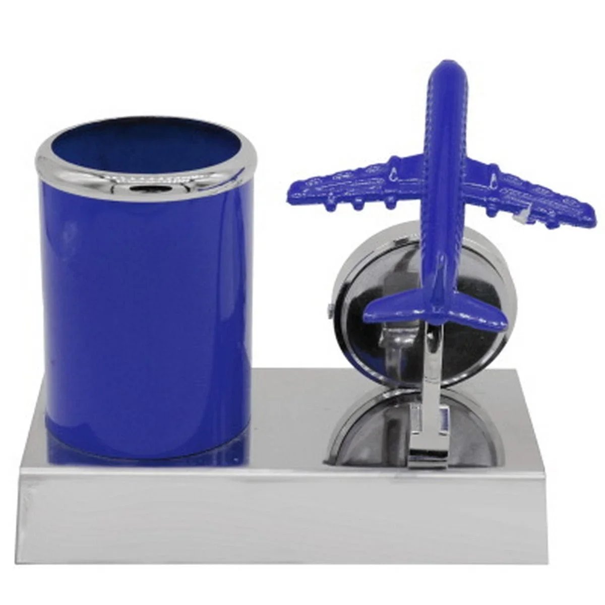 jags-mumbai 1 Pen Stand Pen Stand With Watch With Air Craft Blue TT525BE