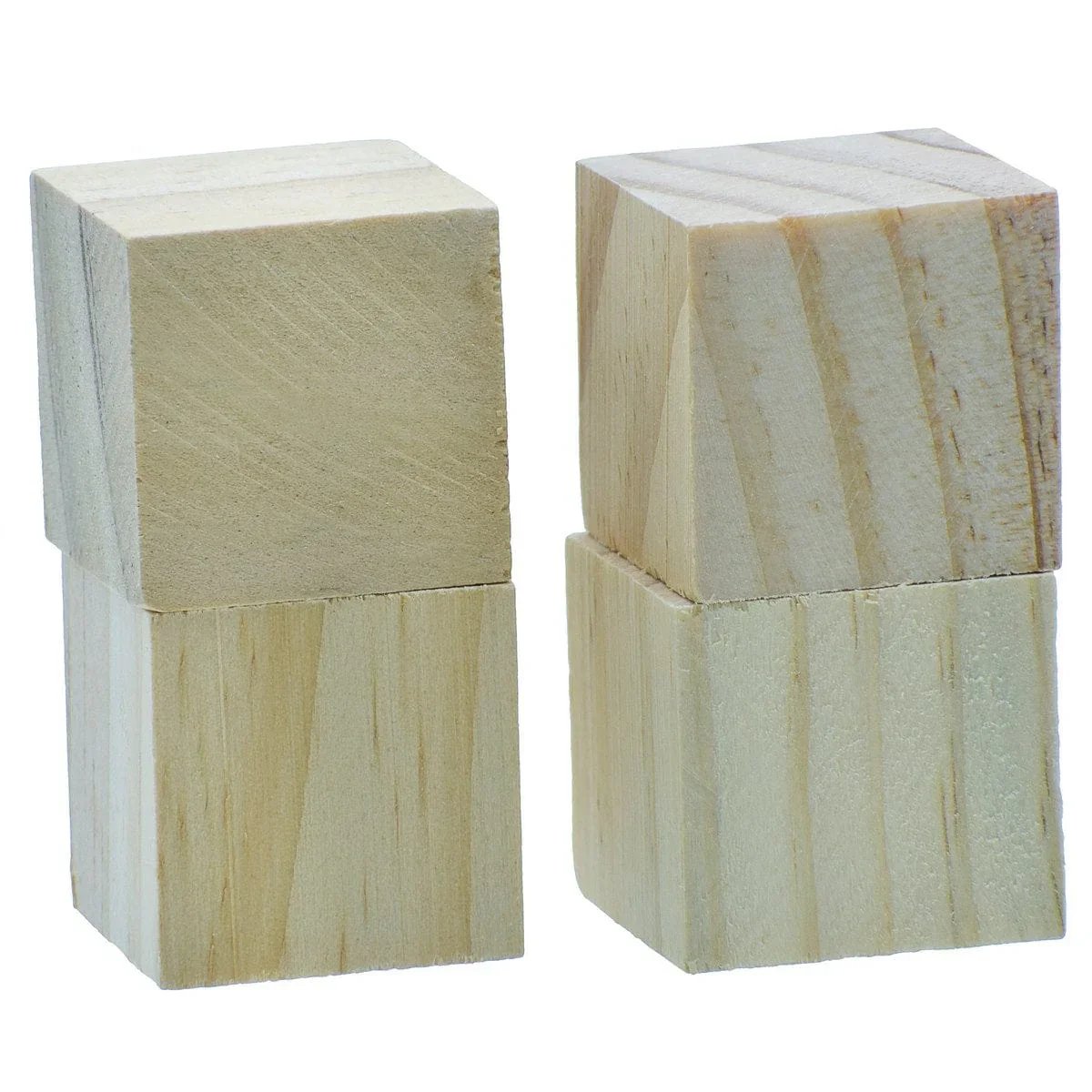 jags-mumbai Acrylic & Wooden Cutout Wooden Block Square 3CM 4Pcs WB3CM