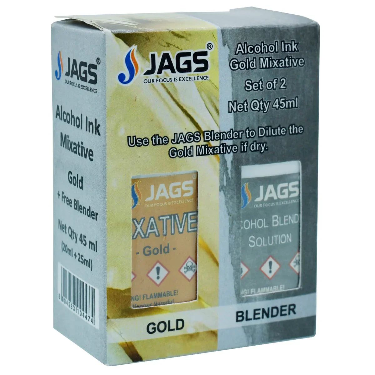 jags-mumbai Alcohol Inks Alcohol Ink Mixative 25ML Gold AI2MG00