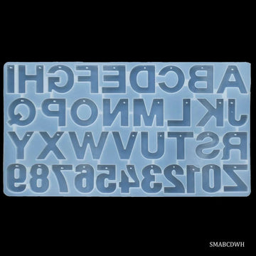 jags-mumbai Alphabet (Quick Drying) ABCD- Alphabet resin mold with keychain ring hole (silicon mold)- Premium Quality