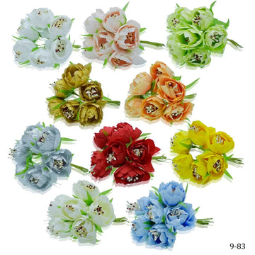 jags-mumbai Artificial Flowers Art Cloth Flower (9-83) 60Pcs 9-83