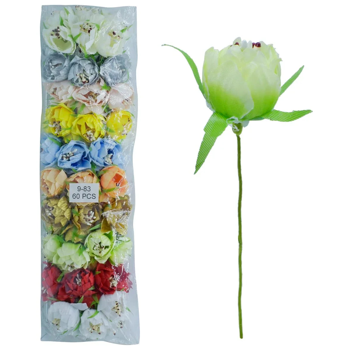 jags-mumbai Artificial Flowers Art Cloth Flower (9-83) 60Pcs 9-83