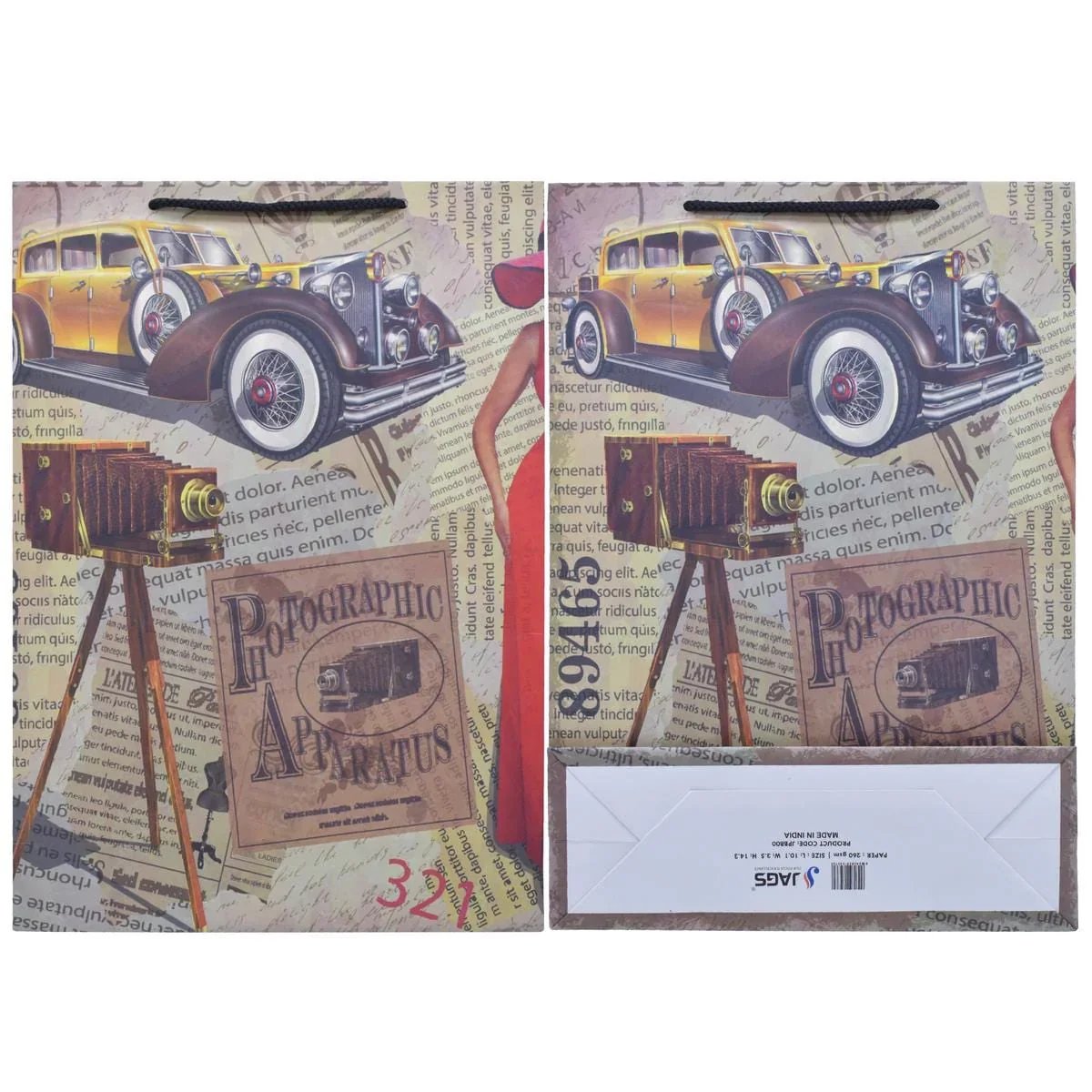 jags-mumbai Bag Jags Paper Bag Big Vintage Poster B4 JPBB00 (Contain 1 Unit2)