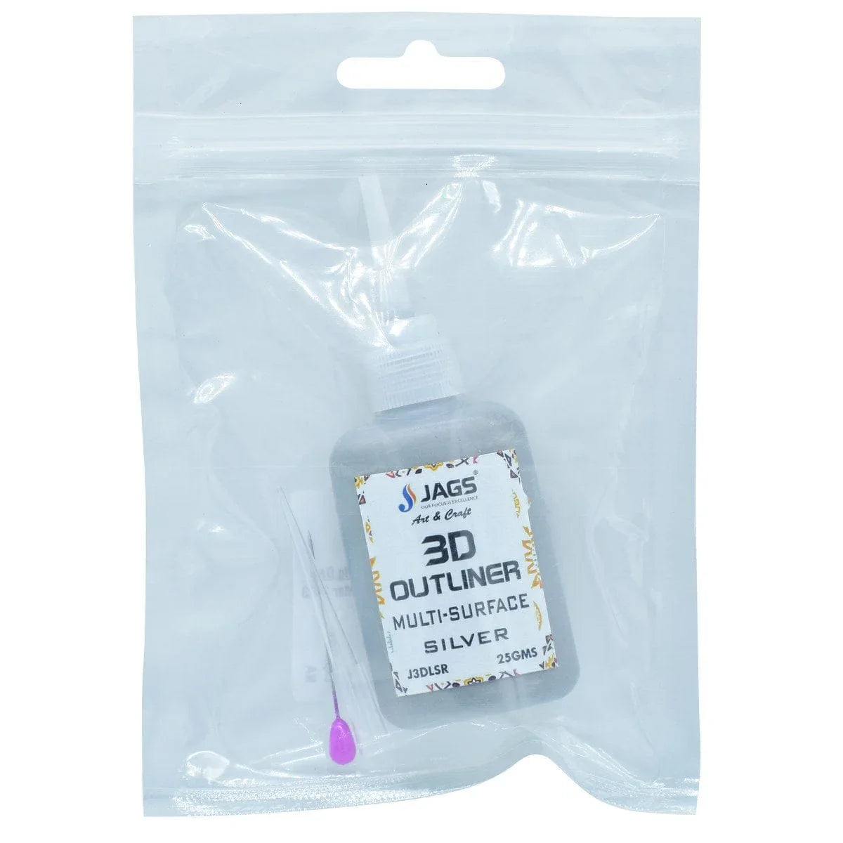 jags-mumbai Balloon & Party Products Jags 3D Outliners Multi Surface 25GM Silver
