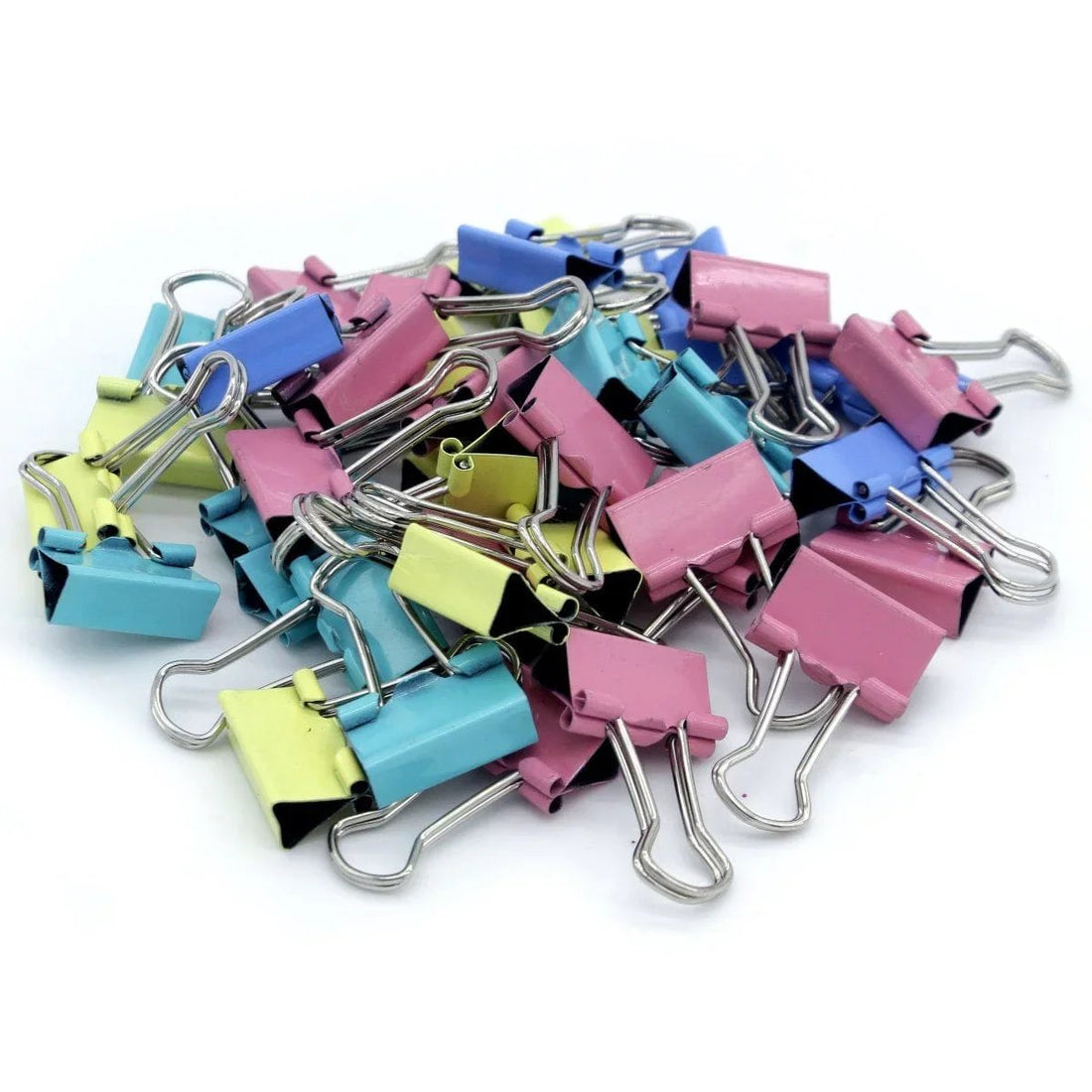 jags-mumbai Binder Clips & Pins Bold Assorted Colors Binder Clips - 19mm (40pcs Box)