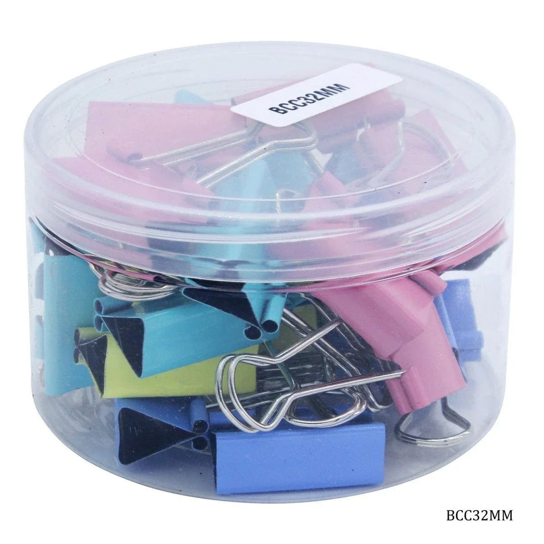 jags-mumbai Binder Clips & Pins Large Assorted Colors Binder Clips - 32mm (24pcs Box)