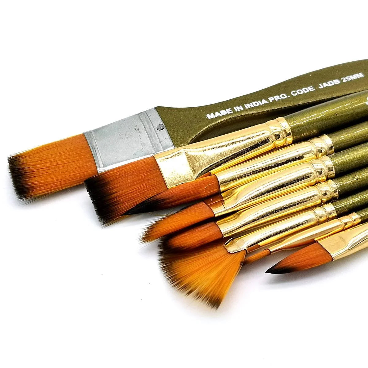 jags-mumbai Brush Jags Artist Brushes Synthetic Hair 8pcs Set - Comprehensive Brush Collection for Artistic Excellence