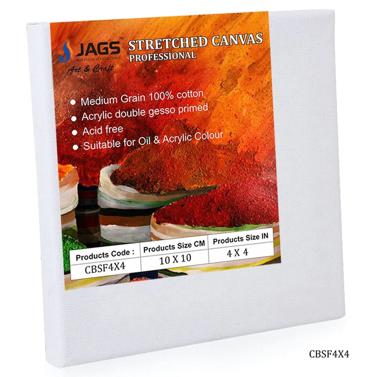 jags-mumbai canvas Boards Canvas Board Stretched Frame 4X4inch