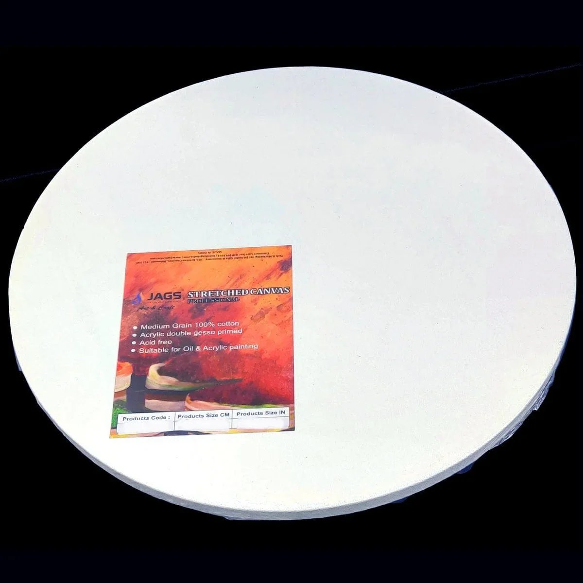 jags-mumbai canvas Boards Canvas Board Stretched Frame Round 12Inch