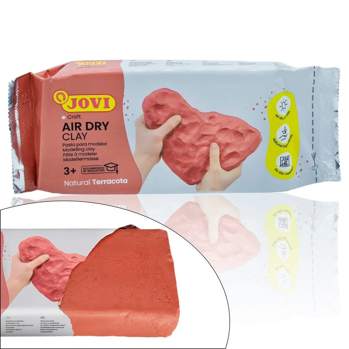 jags-mumbai Clay Jovi Air Hardening Bar 250 GM Terracotta