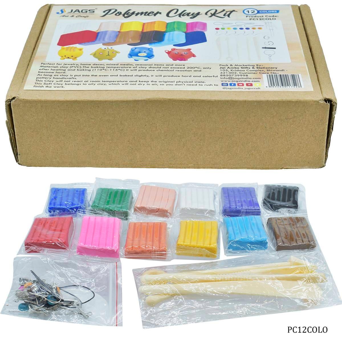 jags-mumbai Clay Polymer Clay 12 Colour PC12COLO