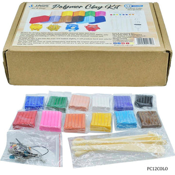jags-mumbai Clay Polymer Clay 12 Colour PC12COLO