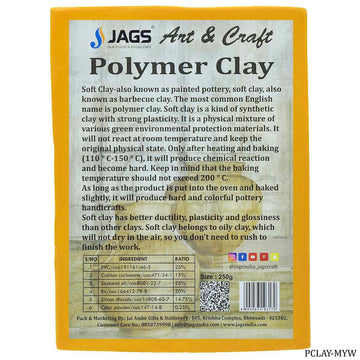 jags-mumbai Clay Polymer Clay 250gm Mango Yellow Color  PCLAY-MYW