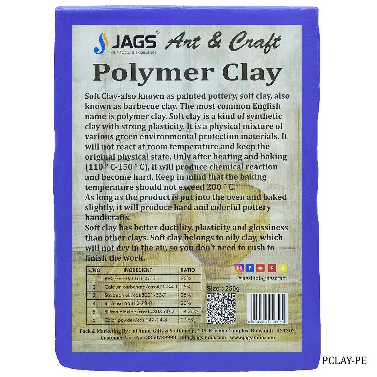 jags-mumbai Clay Polymer Clay 250gm Purple PCLAY-PE