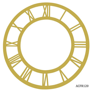 jags-mumbai Clock Making Material Acrylic clock frame Roman Nos Gold 12 inch