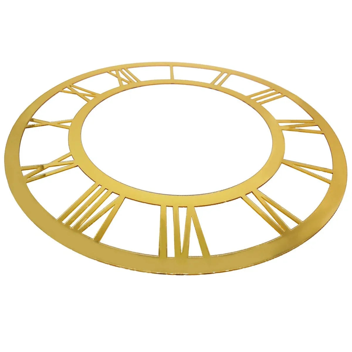 jags-mumbai Clock Making Material Acrylic clock frame Roman Nos Gold 12 inch