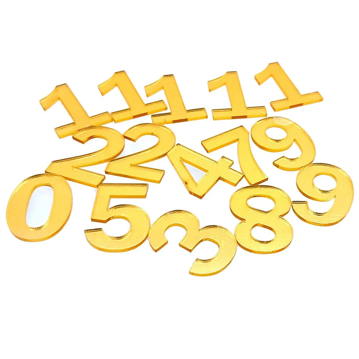 jags-mumbai Clock Making Material Acrylic Numericals For Clock Gold 12 Pc