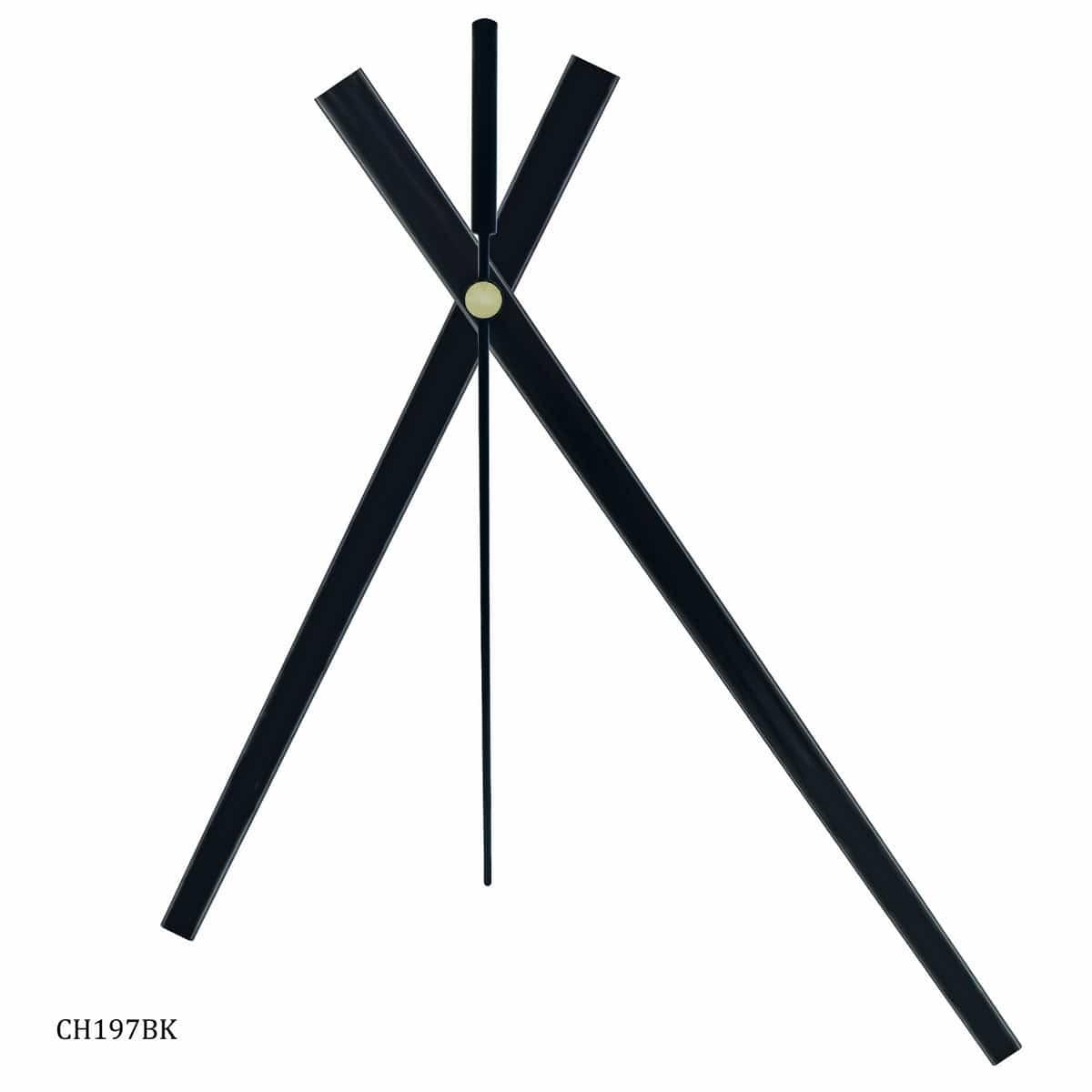 jags-mumbai Clock Making Material Clock Hands Set Big Jumbo Black CH197BK