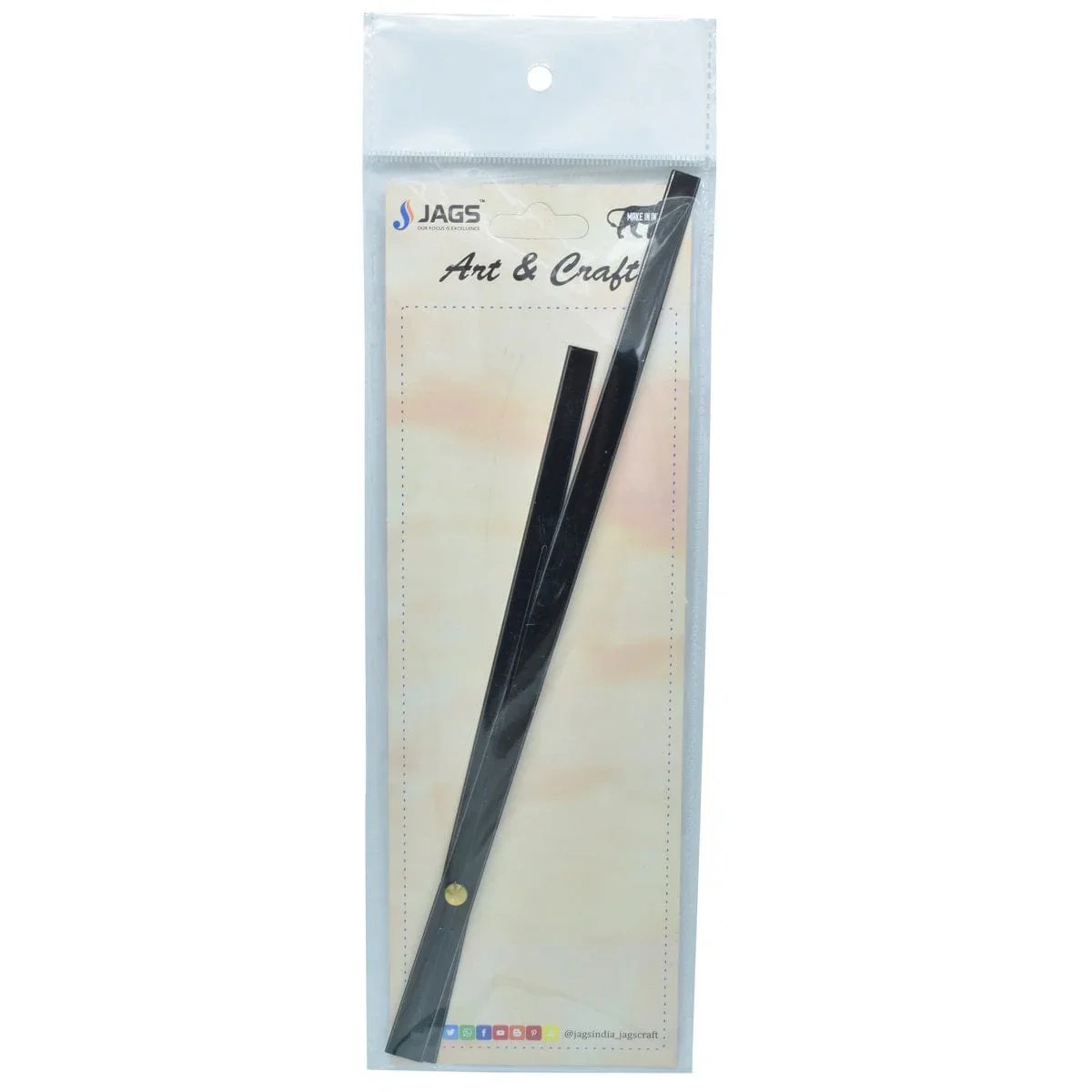 jags-mumbai Clock Making Material Clock Hands Set Big Jumbo Black CH197BK