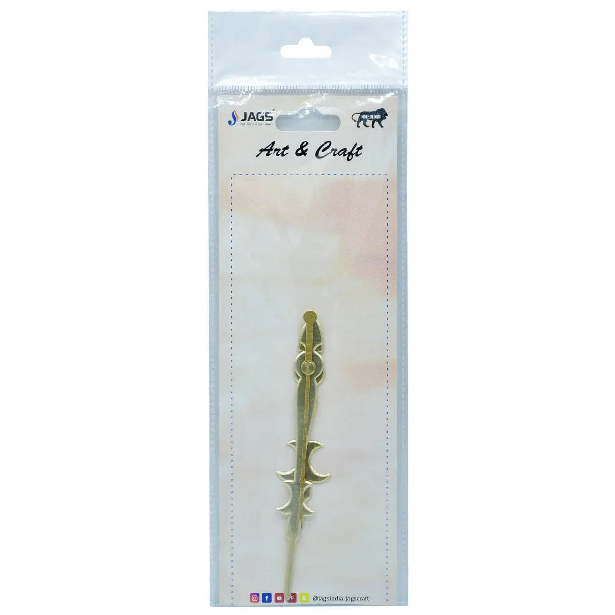 jags-mumbai Clock Making Material Gold Hand for Clock Set (Size- Medium)