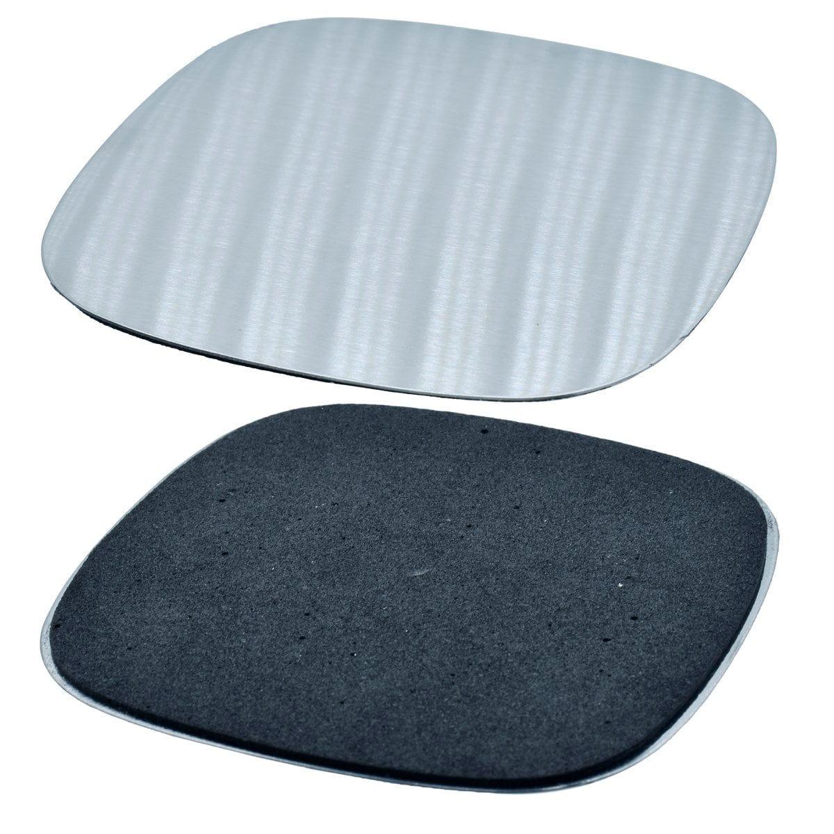 jags-mumbai Coaster Tea Coaster 6pcs Set Squear Silver Steel