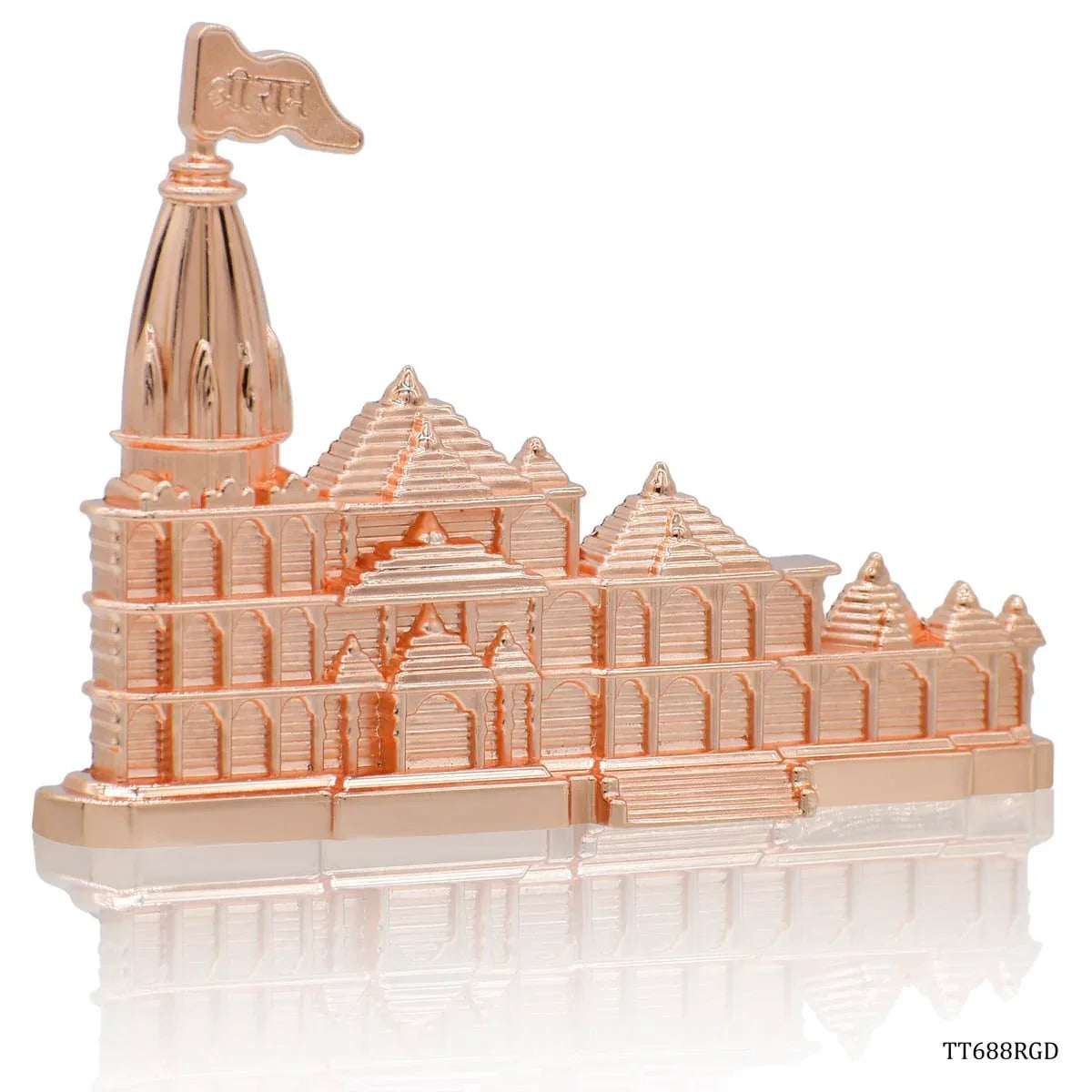 jags-mumbai Corporate Gift set Table Top Ram Mandir Rosh Gold TT688RGD