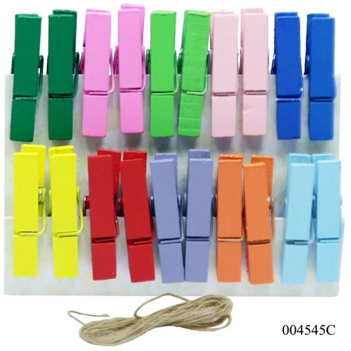 jags-mumbai Decorative Photo Frames Wooden Clip 20pcs Medium Color 004545C