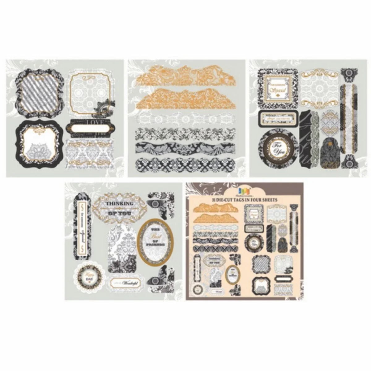 jags-mumbai Designed Paper Designer Paper Pack for Scrapbooking and Greeting Cards 12x12 Inches