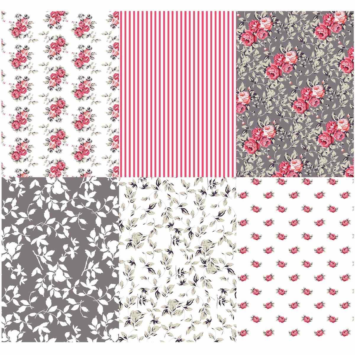 jags-mumbai Designed Paper Paper Jags A4 Grey Blooming