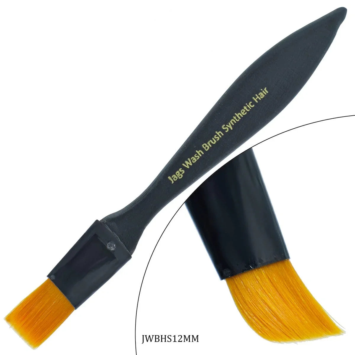 jags-mumbai Drawing Brushes & Holders Jags Wash Brush Synthetic Hair Black Handle 12MM JWBHS12MM