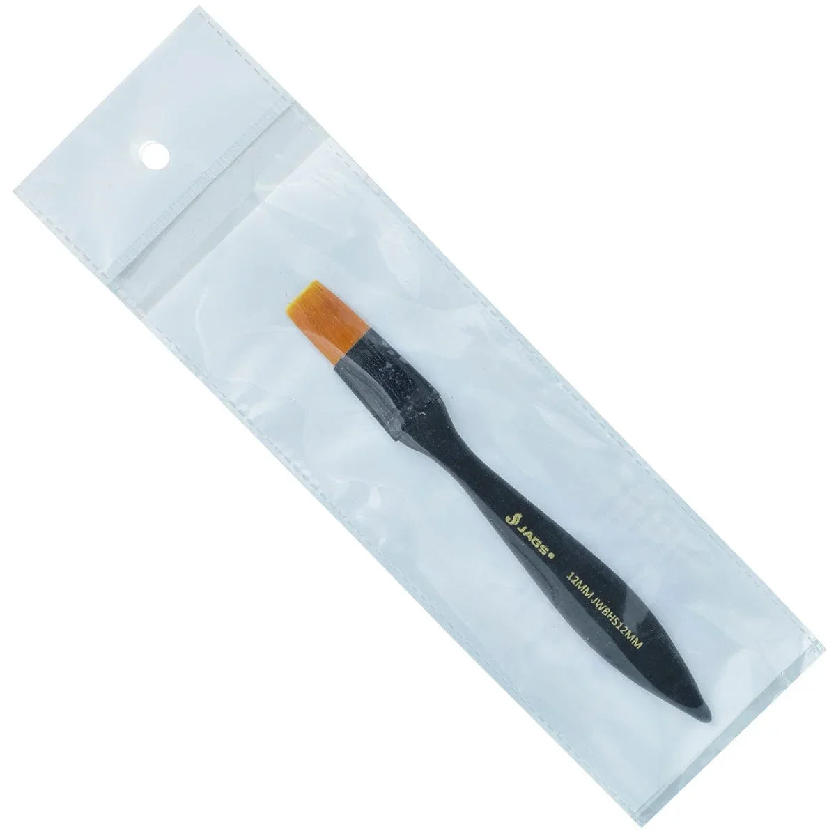 jags-mumbai Drawing Brushes & Holders Jags Wash Brush Synthetic Hair Black Handle 12MM JWBHS12MM