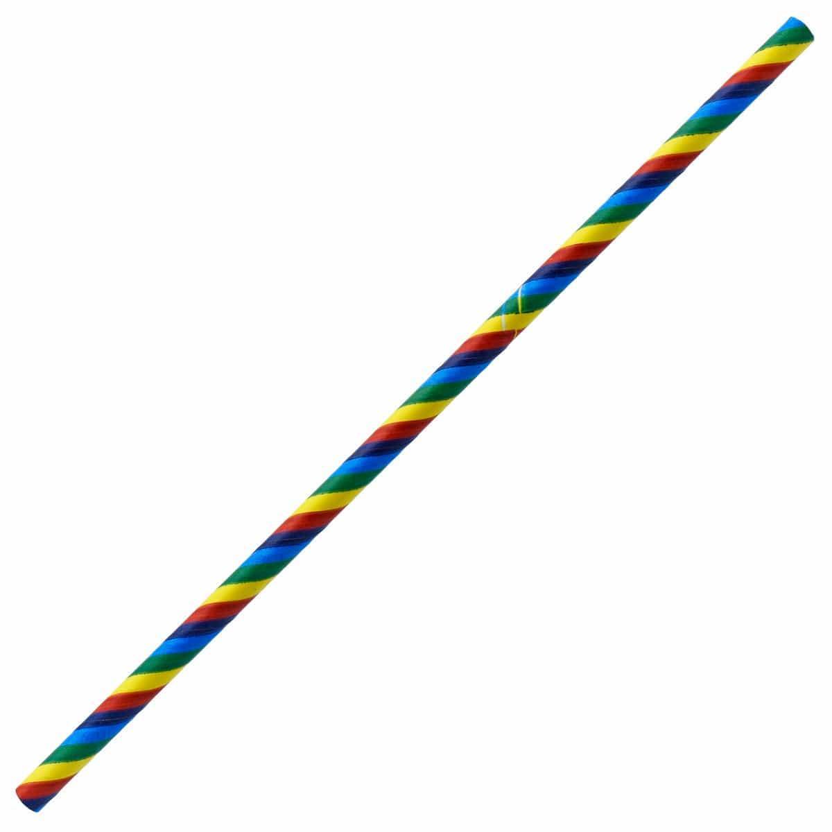 jags-mumbai Emboss material Jags Decorative Pipe 50Pcs Paper Straw Rainbow