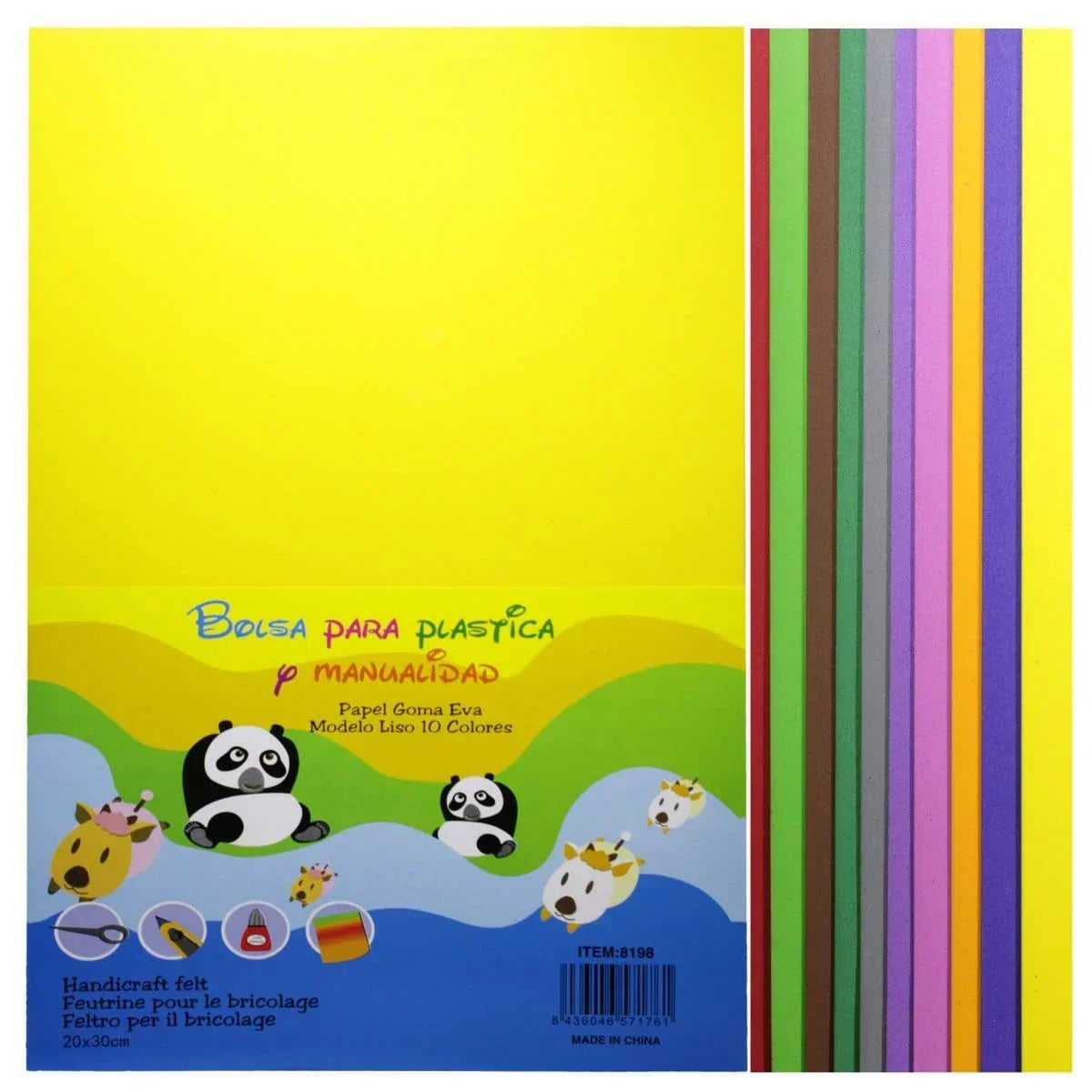 jags-mumbai Foam, Mount,Cork Sheet Colorful foam A4 sheets for hobby crafts and DIY- contain 10 unit