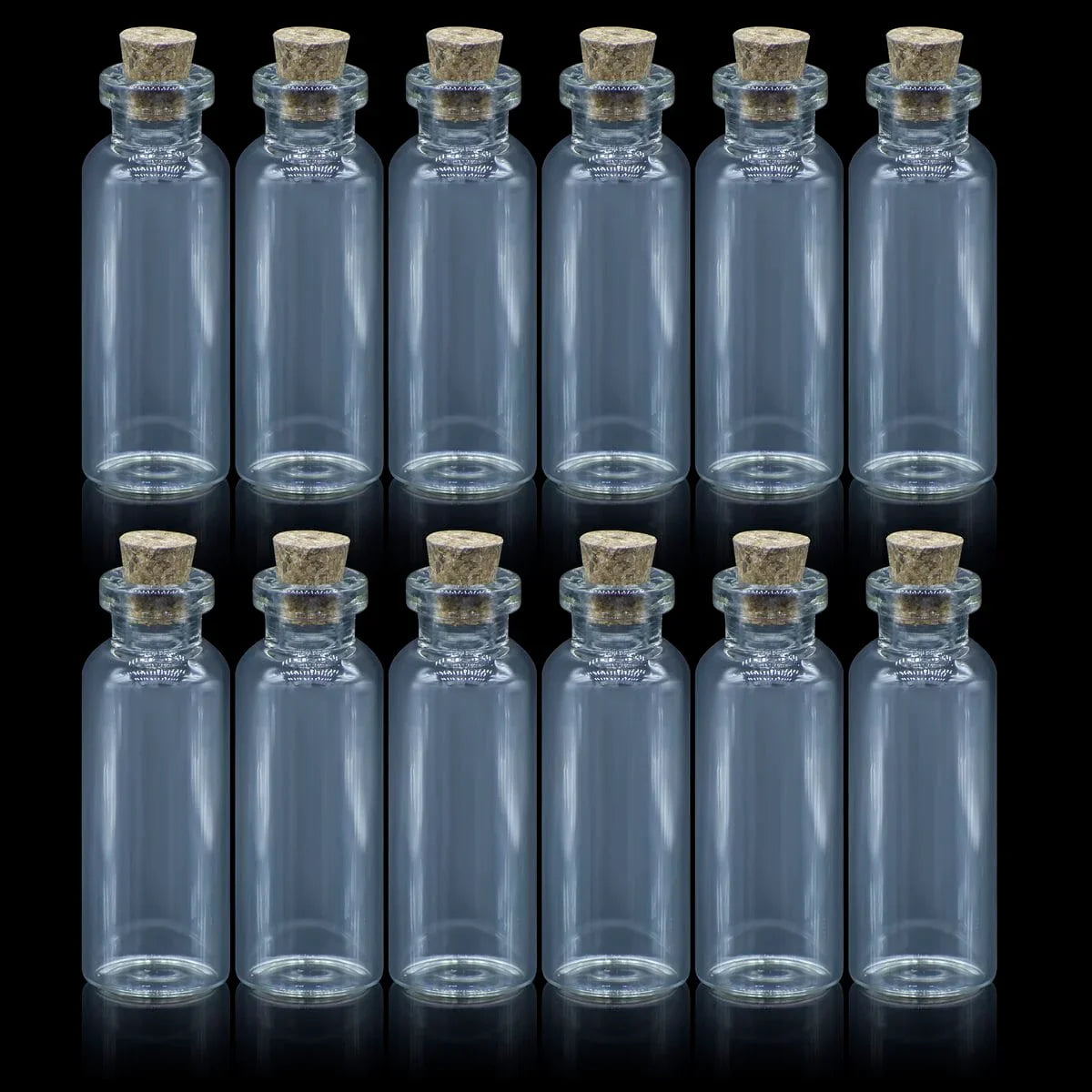 jags-mumbai Glass Messages Bottle Glass Messages Bottle 12 Pcs Set 18*50 50MM GMB18X50