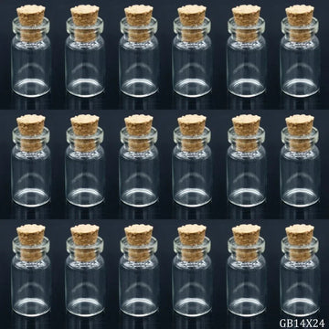 jags-mumbai Glass Messages Bottle Glass Messages Bottle 14x24 18pcs Set GB14X24