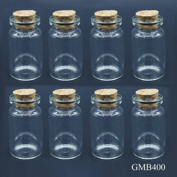 jags-mumbai Glass Messages Bottle Glass Messages Bottle 8pcs Set 22*40 40MM